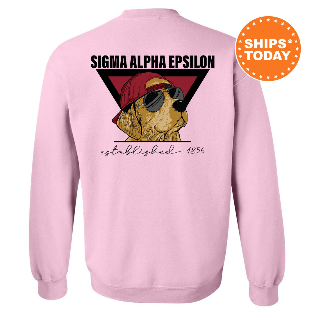 Sigma Alpha Epsilon Paw Prints Fraternity Sweatshirt | SAE Crewneck | Fraternity Chapter Sweatshirt | Custom Greek Apparel