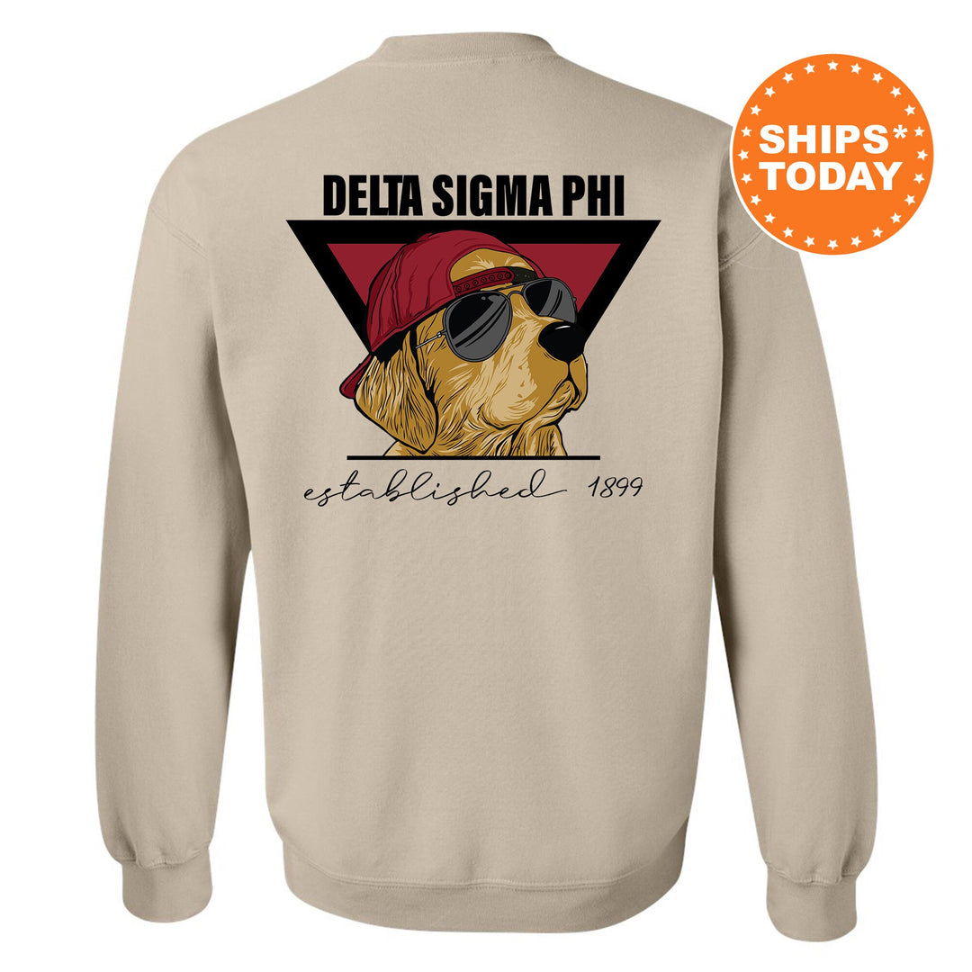 Delta Sigma Phi Paw Prints Fraternity Sweatshirt | Delta Sig Crewneck | Fraternity Chapter Sweatshirt | Custom Greek Apparel