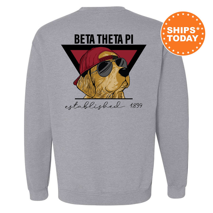 Beta Theta Pi Paw Prints Fraternity Sweatshirt | Beta Crewneck | Fraternity Chapter Sweatshirt | Custom Greek Apparel | Bid Day
