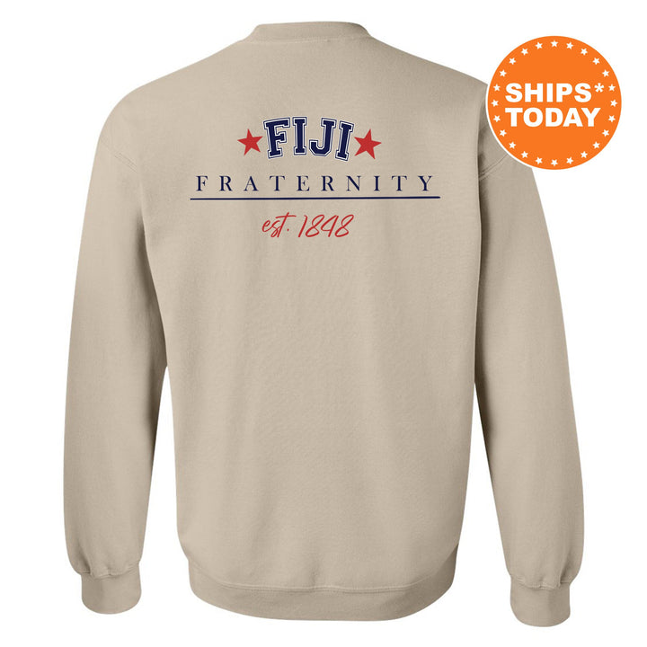 FIJI Patriot Pledge Fraternity Sweatshirt | Phi Gamma Delta Crewneck Sweatshirt | New Pledge Fraternity Gift | FIJI Rush Sweatshirt _ 14130g