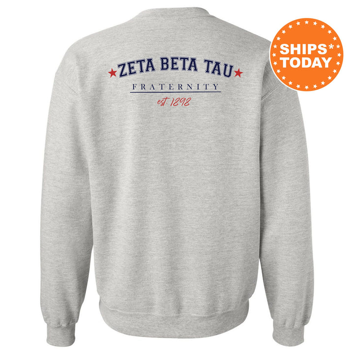Zeta Beta Tau Patriot Pledge Fraternity Sweatshirt | Zeta Beta Tau Sweatshirt | New Pledge Fraternity Gift | ZBT Rush Sweatshirt _ 14145g