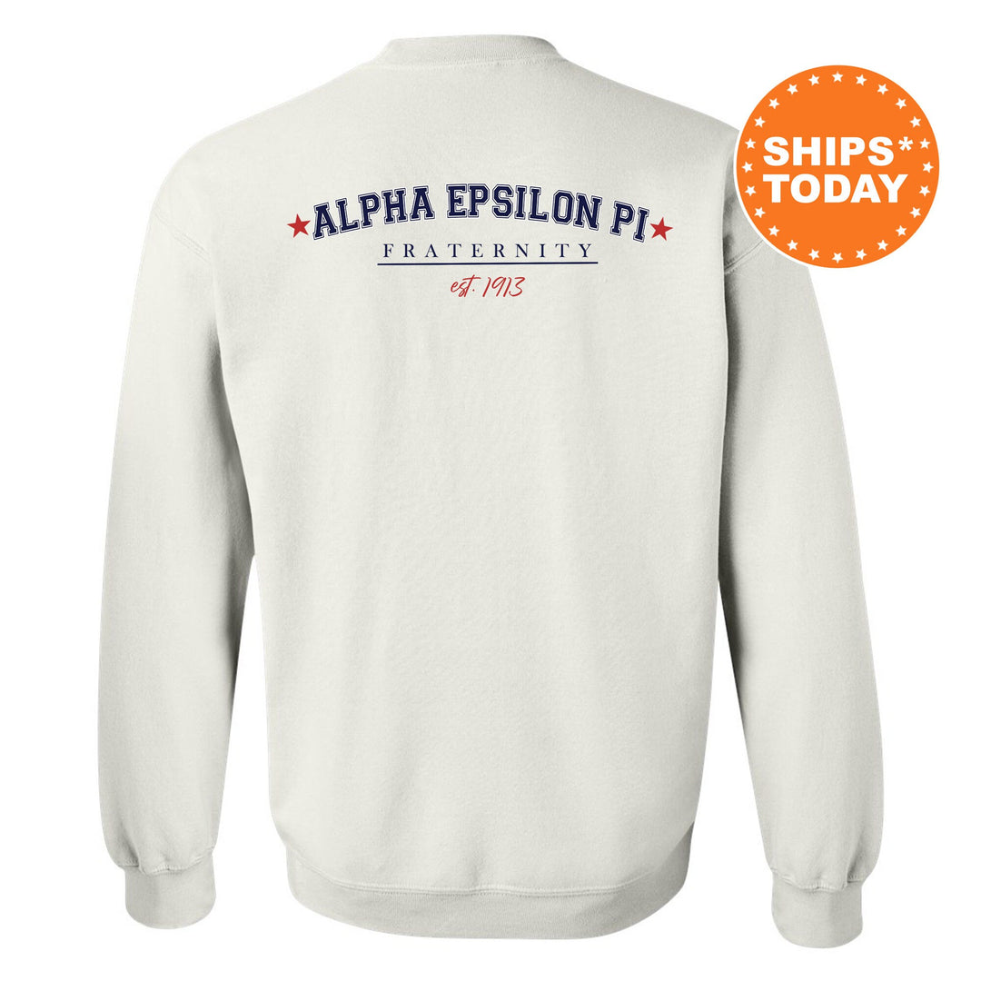 Alpha Epsilon Pi Patriot Pledge Fraternity Sweatshirt | AEPi Crewneck Sweatshirt | New Pledge Fraternity Gift | Rush Sweatshirt _ 14116g