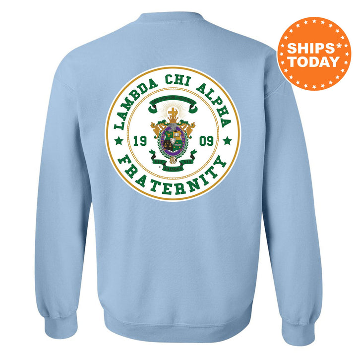 Lambda Chi Alpha Proud Crests Fraternity Sweatshirt | Lambda Chi Sweatshirt | Fraternity Hoodie | Frat Initiation Gift _ 13961g