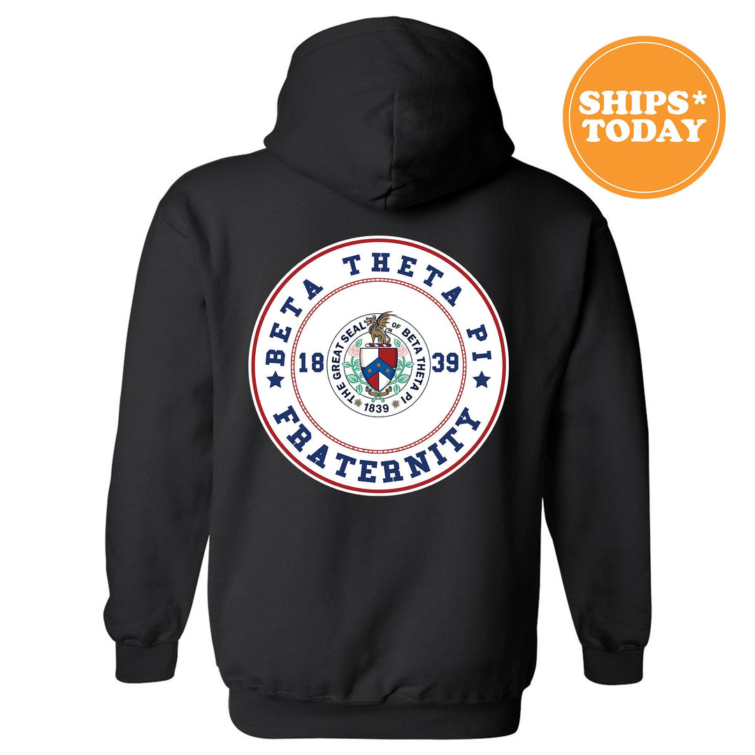 Beta Theta Pi Proud Crests Fraternity Sweatshirt | Beta Sweatshirt | Fraternity Hoodie | Bid Day Gift | Initiation Gift