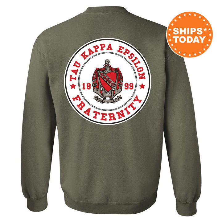 Tau Kappa Epsilon Proud Crests Fraternity Sweatshirt | TKE Sweatshirt | Fraternity Hoodie | Bid Day Gift | Frat Initiation Gift _ 13976g