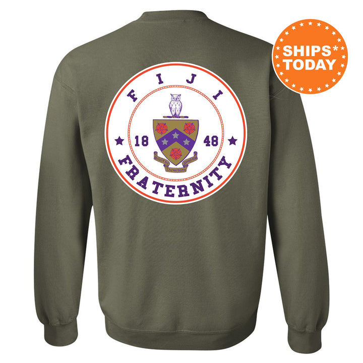 FIJI Proud Crests Fraternity Sweatshirt | Phi Gamma Delta Sweatshirt | FIJI Fraternity Hoodie | Bid Day Gift | Initiation Gift