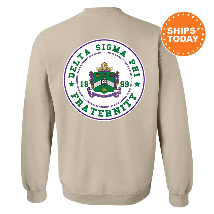 Delta Sigma Phi Proud Crests Fraternity Sweatshirt | Delta Sig Sweatshirt | Fraternity Hoodie | Bid Day Gift | Initiation Gift