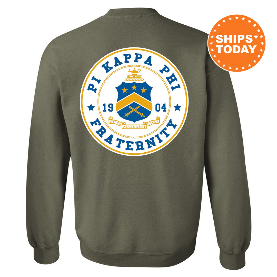 Pi Kappa Phi Proud Crests Fraternity Sweatshirt | Pi Kapp Sweatshirt | Fraternity Hoodie | Bid Day Gift | Initiation Gift