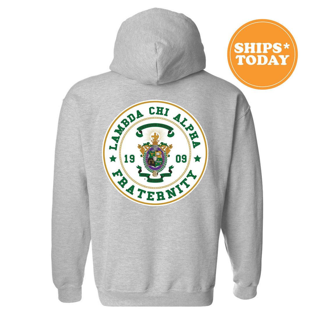 Lambda Chi Alpha Proud Crests Fraternity Sweatshirt | Lambda Chi Sweatshirt | Fraternity Hoodie | Frat Initiation Gift _ 13961g
