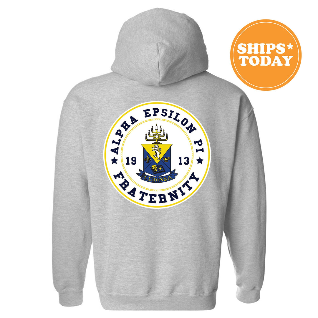 Alpha Epsilon Pi Proud Crests Fraternity Sweatshirt | AEPi Sweatshirt | Fraternity Hoodie | Bid Day Gift | Initiation Gift