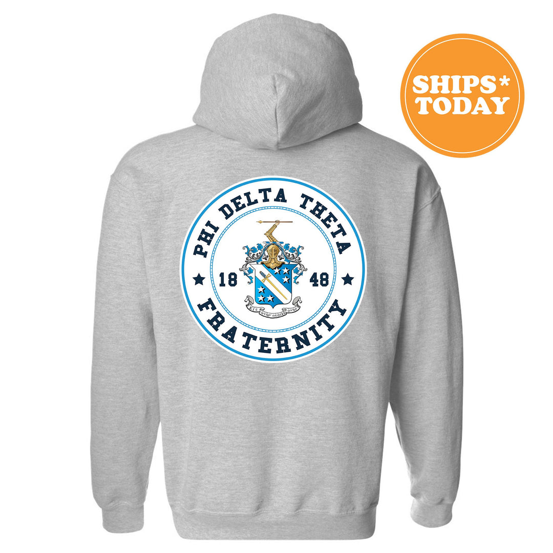 Phi Delta Theta Proud Crests Fraternity Sweatshirt | Phi Delt Sweatshirt | Fraternity Hoodie | Bid Day Gift | Frat Initiation Gift _ 13962g