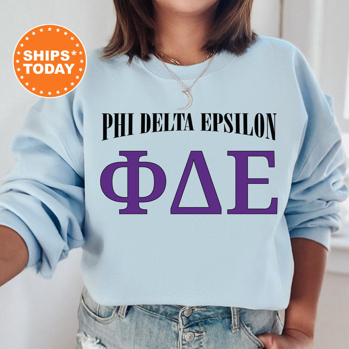 Phi Delta Epsilon Greek Identity COED Sweatshirt | PhiDE Sweatshirt | Greek Letters Sweatshirt | Sorority Letters | Greek Apparel _ 15424g