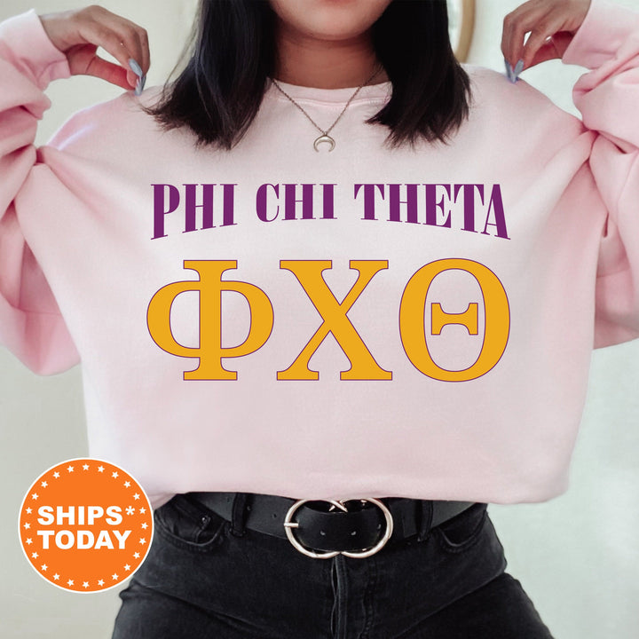Phi Chi Theta Greek Identity COED Sweatshirt | Phi Chi Theta Sweatshirt | Greek Letters | Sorority Letters | Greek Apparel _ 15423g