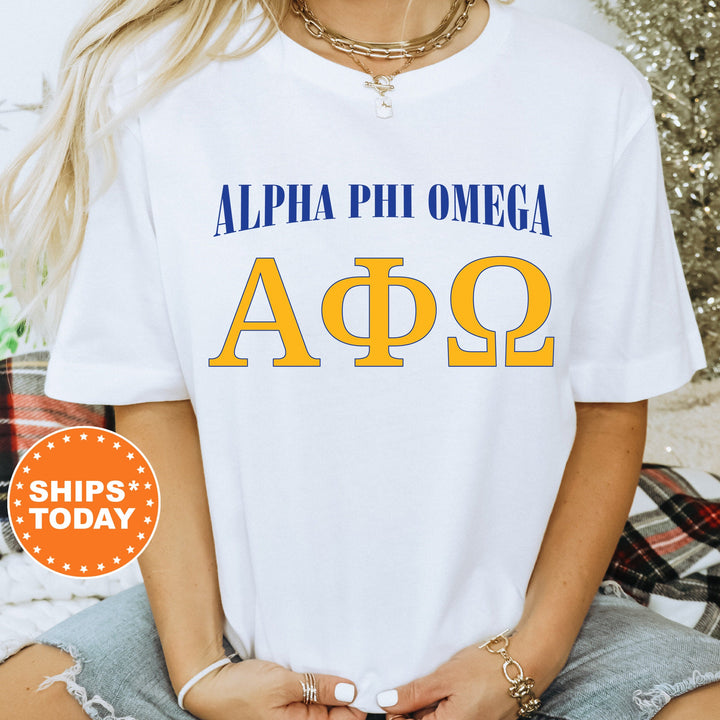Alpha Phi Omega Greek Identity COED T-Shirt | Alpha Phi Omega Shirt | Comfort Colors Tee | APHIO Greek Letters | Sorority Letters _ 15415g