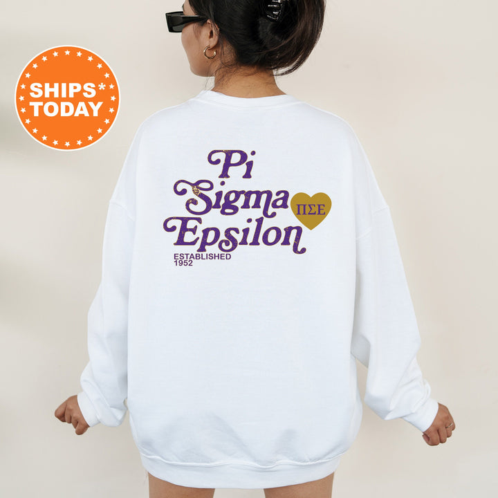 Pi Sigma Epsilon Heartmark COED Sweatshirt | Pi Sigma Epsilon Crewneck Sweatshirt | Greek Apparel | COED Fraternity Gift