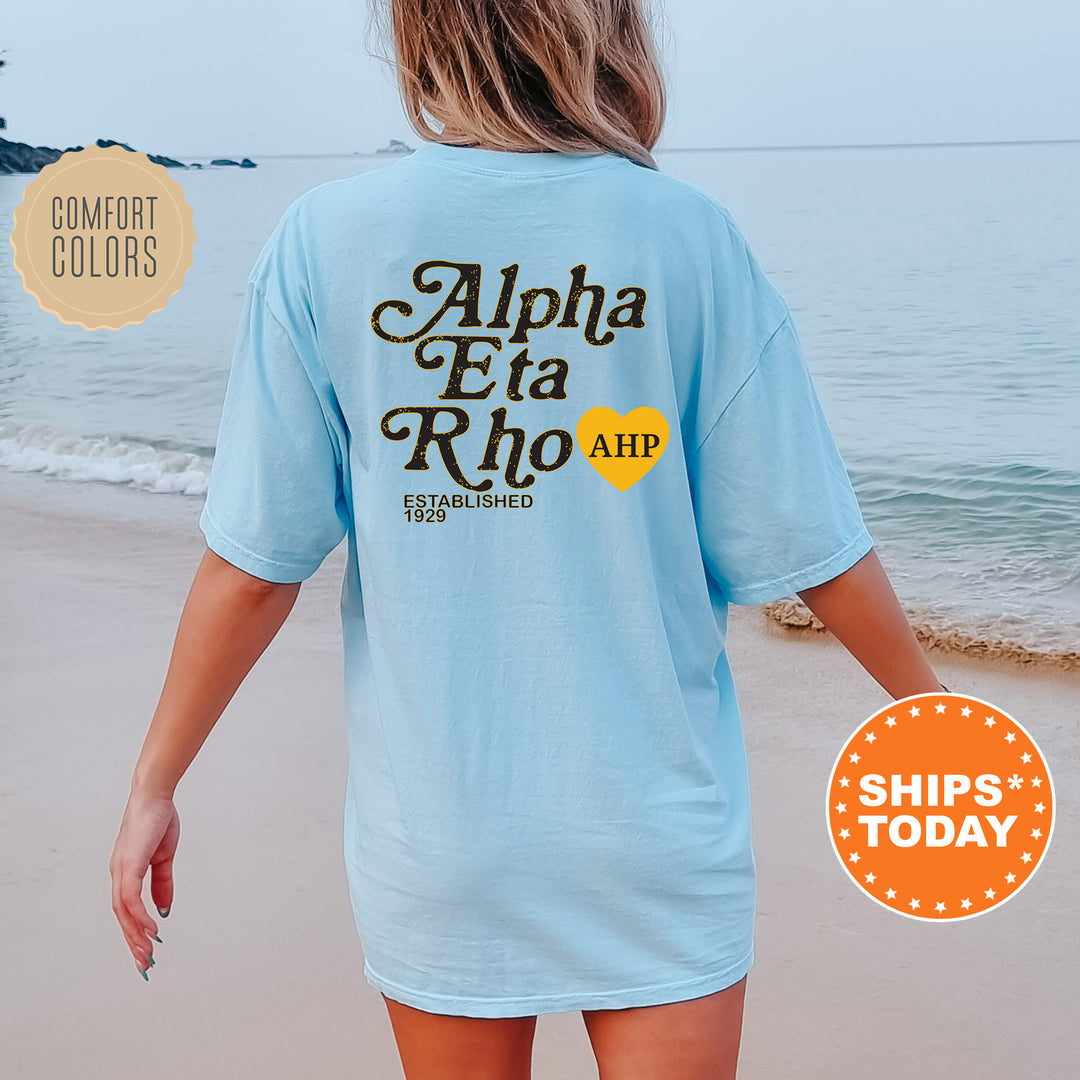 Alpha Eta Rho Heartmark COED T-Shirt | Alpha Eta Rho Comfort Colors Shirt | COED Fraternity Gift | Greek Life Apparel _ 15397g