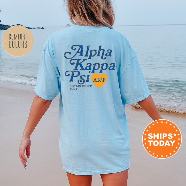 Alpha Kappa Psi Heartmark COED T-Shirt | Alpha Kappa Psi Comfort Colors Shirt | AKPsi COED Fraternity Gift | Greek Life Apparel _ 15398g
