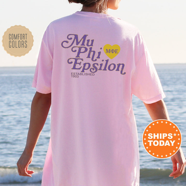 Mu Phi Epsilon Heartmark COED T-Shirt | Mu Phi Epsilon Comfort Colors Shirt | COED Fraternity Gift | Greek Life Apparel _ 15405g