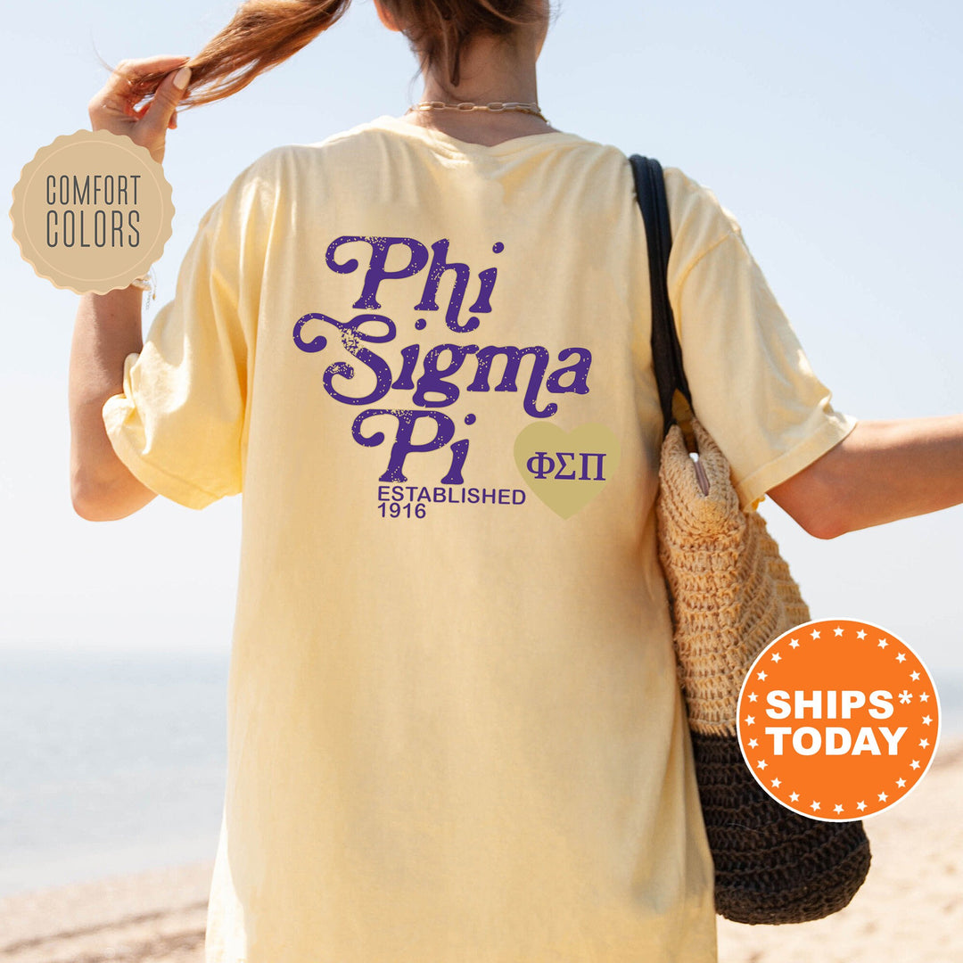 Phi Sigma Pi Heartmark COED T-Shirt | Phi Sigma Pi Comfort Colors Shirt | COED Fraternity Gift | Greek Life Apparel _ 15409g