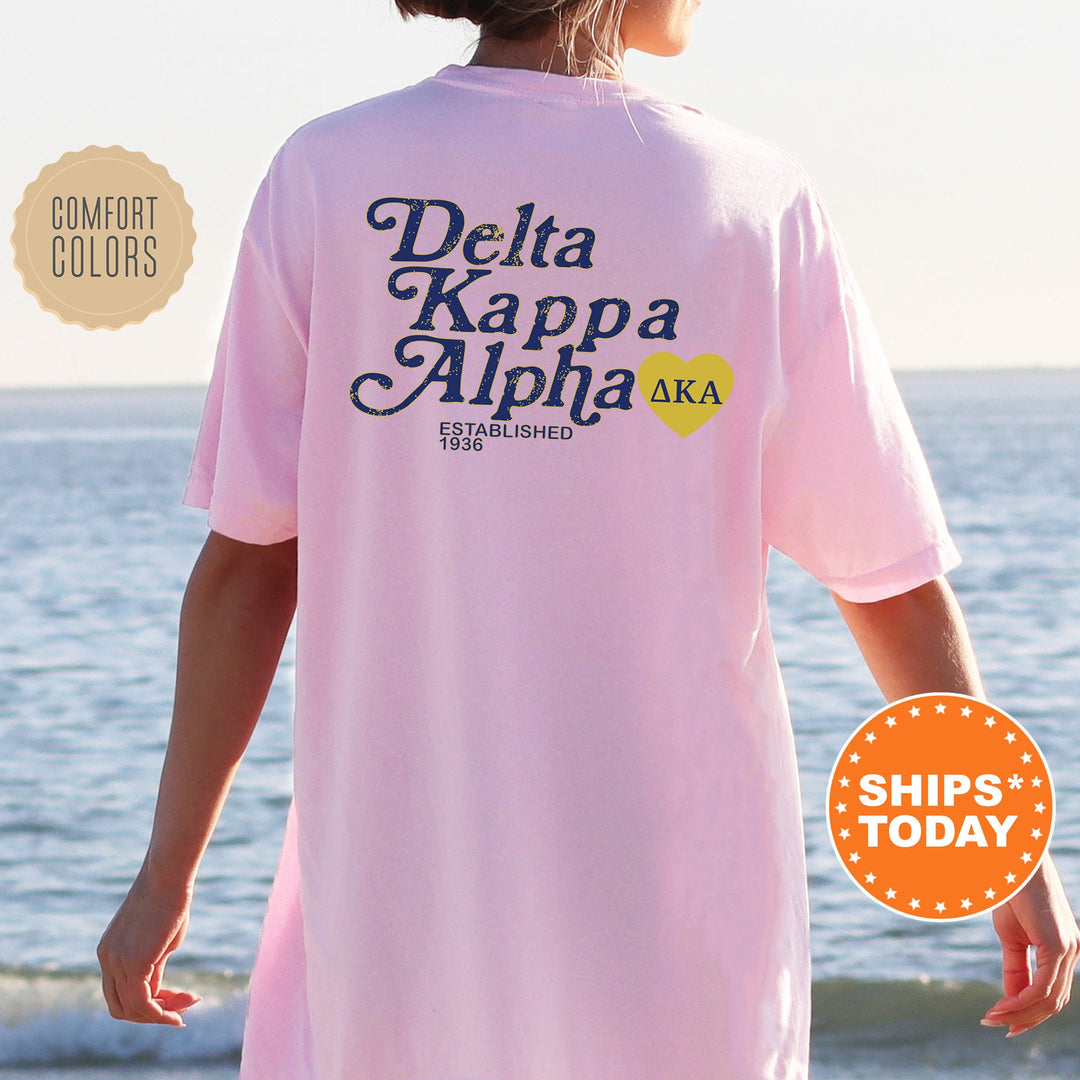 Delta Kappa Alpha Heartmark COED T-Shirt | Delta Kappa Alpha Comfort Colors Shirt | COED Fraternity Gift | Greek Life Apparel _ 15401g