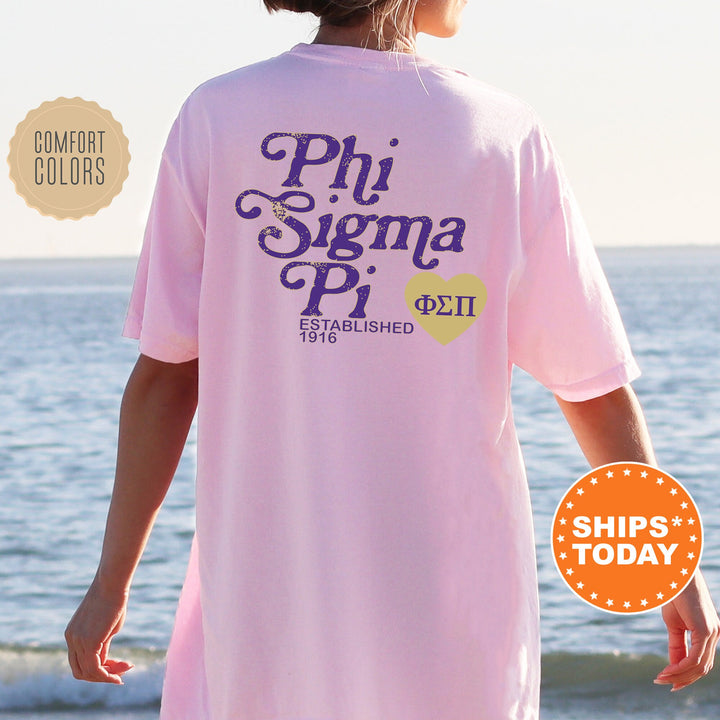 Phi Sigma Pi Heartmark COED T-Shirt | Phi Sigma Pi Comfort Colors Shirt | COED Fraternity Gift | Greek Life Apparel _ 15409g