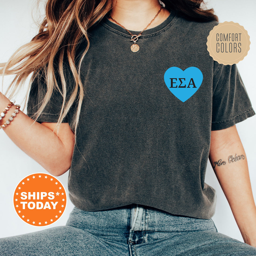 Epsilon Sigma Alpha Heartmark COED T-Shirt | Epsilon Sigma Alpha Comfort Colors Shirt | COED Fraternity Gift | Greek Life Apparel _ 15403g