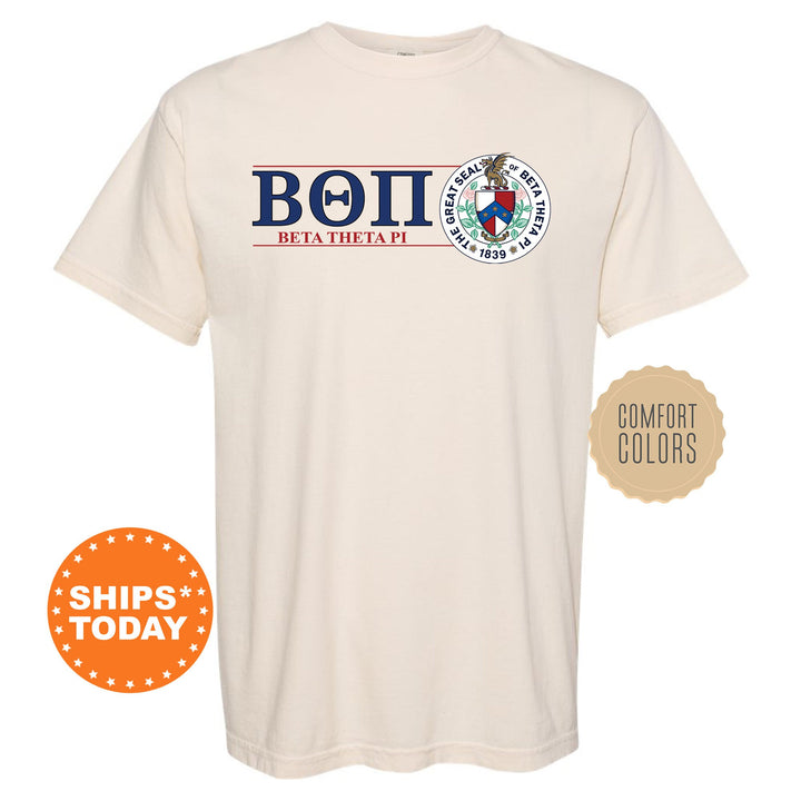 Beta Theta Pi Timeless Symbol Fraternity T-Shirt | Beta Fraternity Crest Shirt | Fraternity Chapter Gift | Comfort Colors Tee _ 10046g