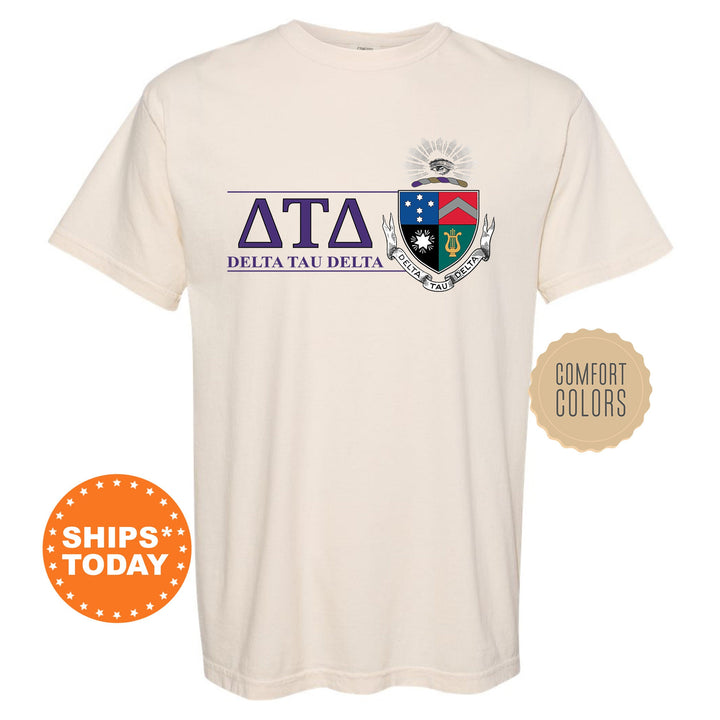 Delta Tau Delta Timeless Symbol Fraternity T-Shirt | Delt Fraternity Crest Shirt | Fraternity Chapter Gift | DTD Comfort Colors Tee _ 10050g
