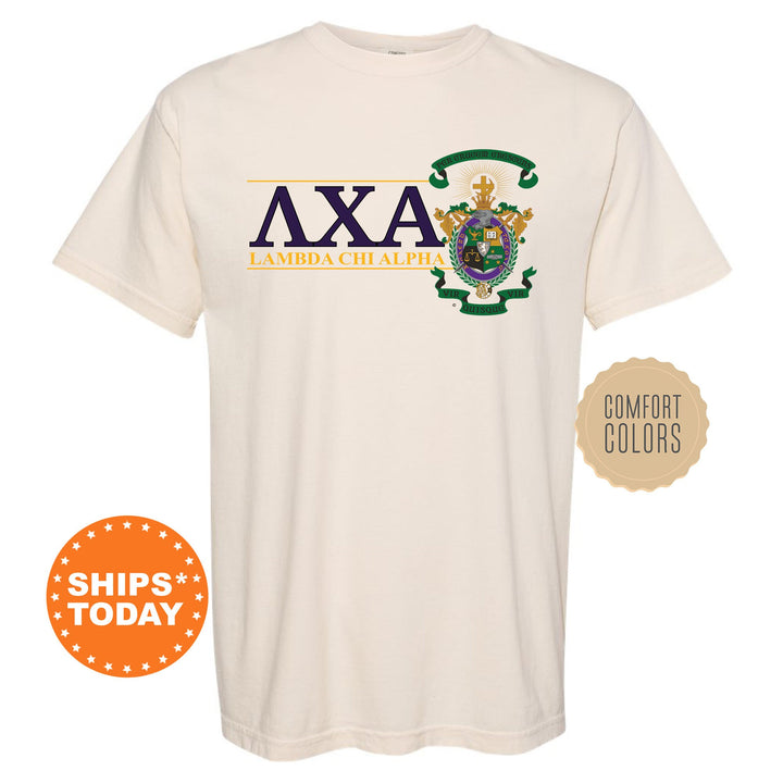 Lambda Chi Alpha Timeless Symbol Fraternity T-Shirt | Lambda Chi Fraternity Crest Shirt | Fraternity Chapter | Comfort Colors Tee _ 10054g