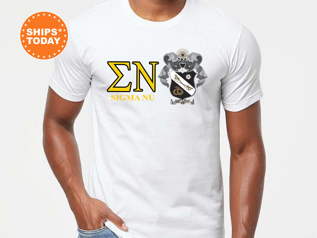 Sigma Nu Timeless Symbol Fraternity T-Shirt | Sigma Nu Fraternity Crest Shirt | Fraternity Chapter Gift | Comfort Colors Tee _ 10065g