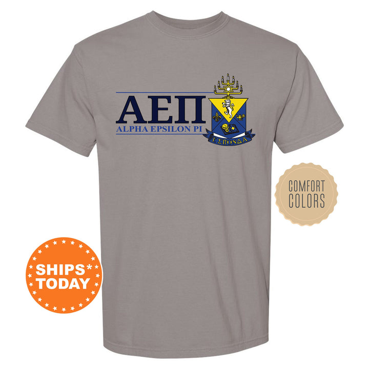 Alpha Epsilon Pi Timeless Symbol Fraternity T-Shirt | AEPi Fraternity Crest Shirt | Fraternity Chapter Gift | Comfort Colors Tee _ 10042g