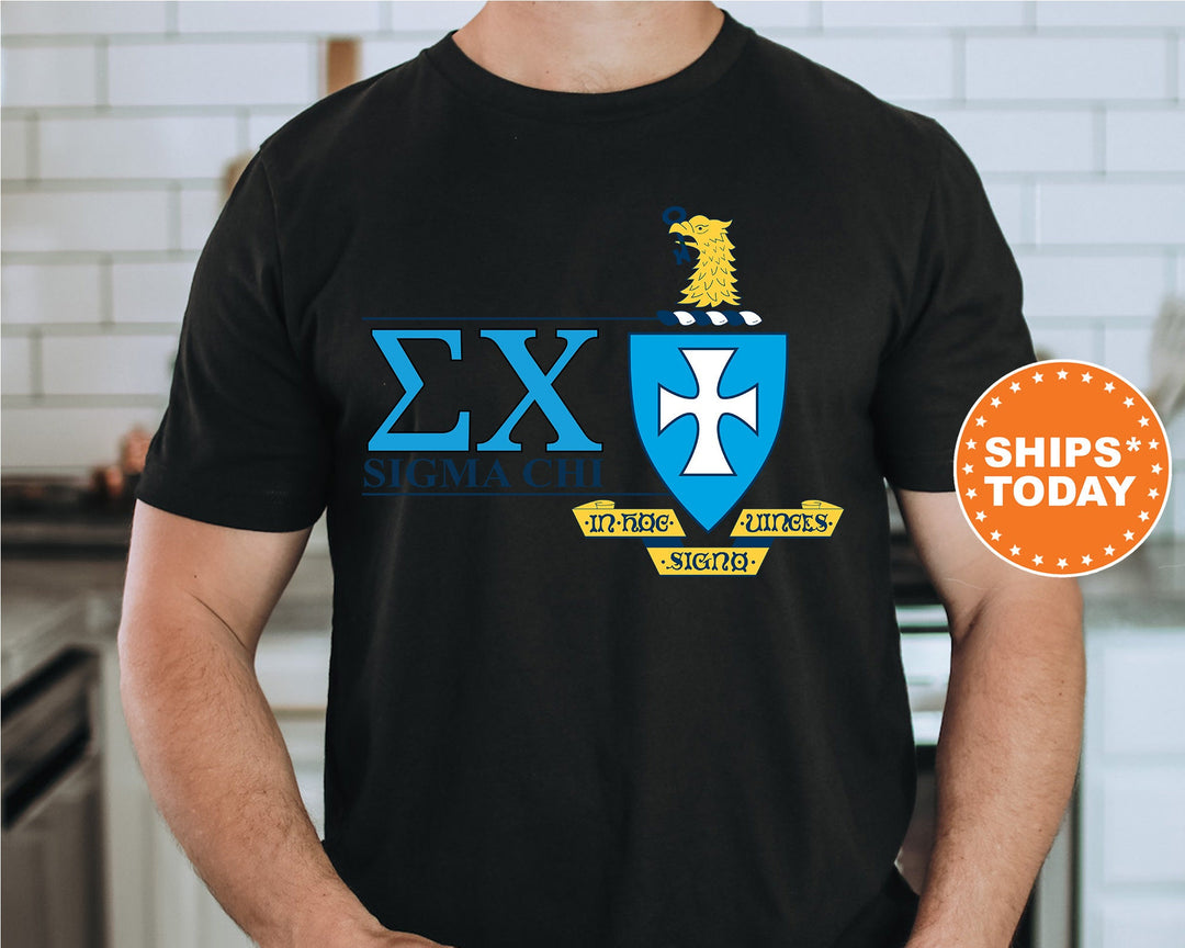 Sigma Chi Timeless Symbol Fraternity T-Shirt | Sigma Chi Fraternity Crest Shirt | Fraternity Chapter Gift | Comfort Colors Tee _ 10064g