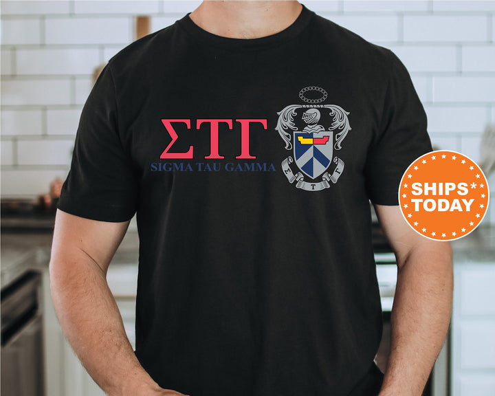 Sigma Tau Gamma Timeless Symbol Fraternity T-Shirt | Sig Tau Fraternity Crest Shirt | Fraternity Chapter Gift | Comfort Colors Tee _ 10068g