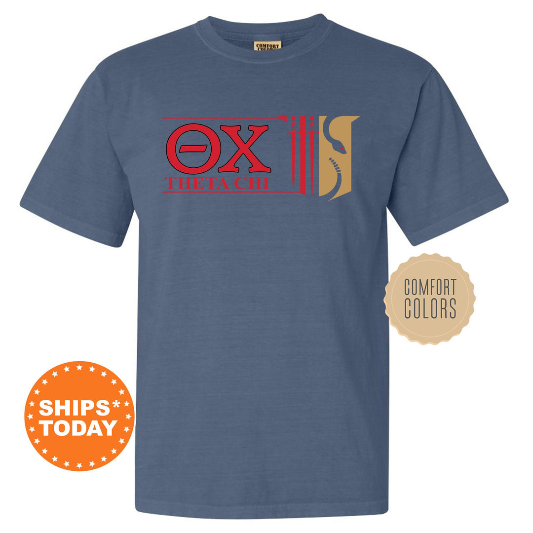 Theta Chi Timeless Symbol Fraternity T-Shirt | Theta Chi Fraternity Crest Shirt | Fraternity Chapter Gift | Comfort Colors Tee _ 10070g