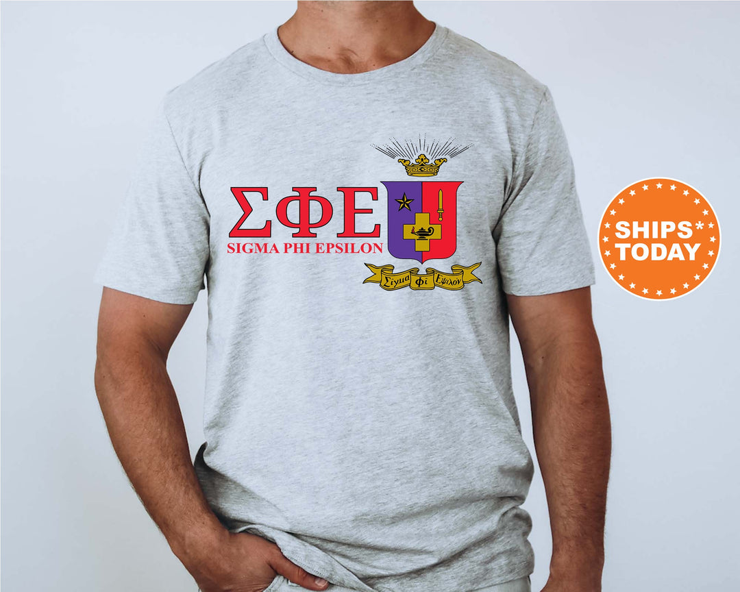 Sigma Phi Epsilon Timeless Symbol Fraternity T-Shirt | SigEp Fraternity Crest Shirt | Fraternity Chapter Gift | Comfort Colors Tee _ 10066g