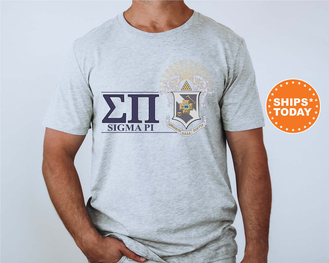 Sigma Pi Timeless Symbol Fraternity T-Shirt | Sigma Pi Fraternity Crest Shirt | Fraternity Chapter Gift | Comfort Colors Tee _ 10067g
