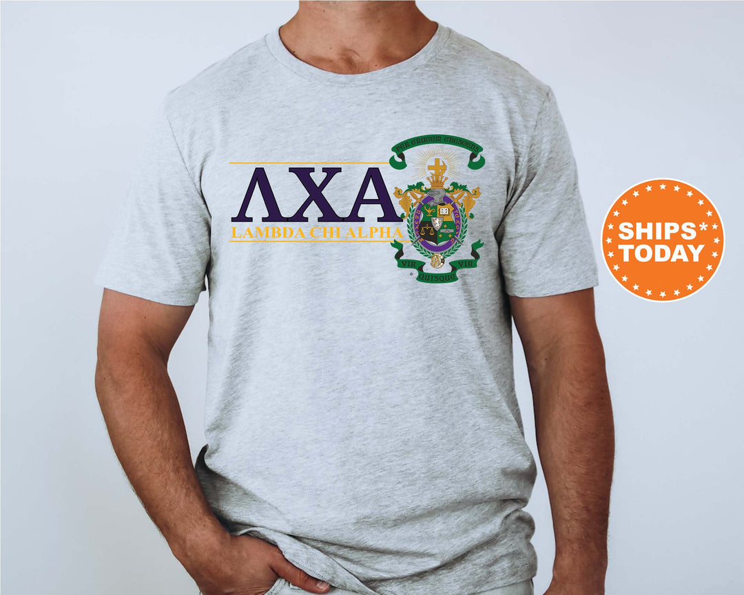 Lambda Chi Alpha Timeless Symbol Fraternity T-Shirt | Lambda Chi Fraternity Crest Shirt | Fraternity Chapter | Comfort Colors Tee _ 10054g