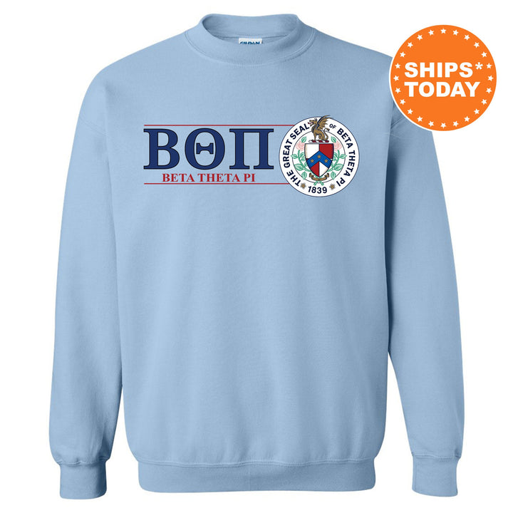 Beta Theta Pi Timeless Symbol Fraternity Sweatshirt | Beta Fraternity Crest Sweatshirt | College Crewneck | Fraternity Gift