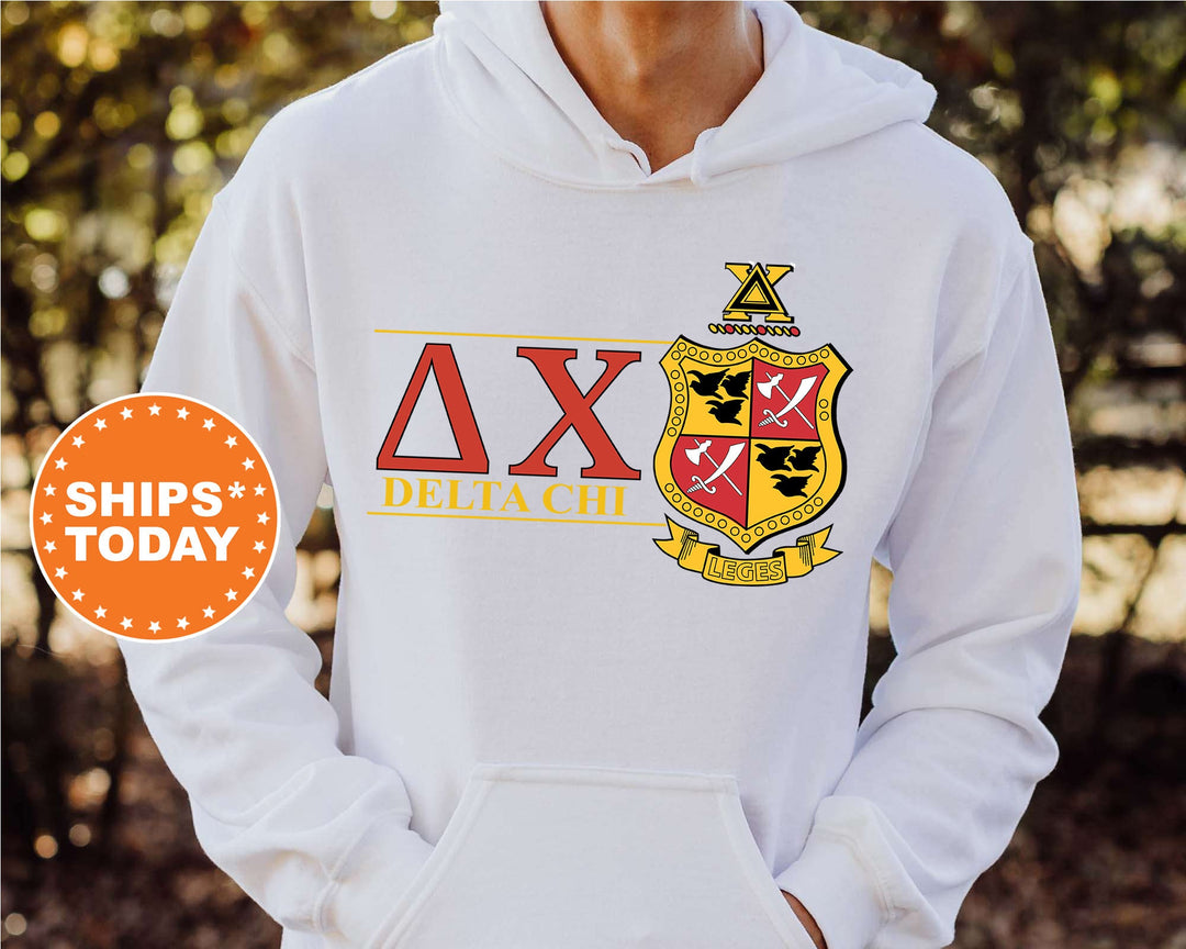 Delta Chi Timeless Symbol Fraternity Sweatshirt | D-Chi Fraternity Crest Sweatshirt | College Crewneck | Fraternity Gift 10048g