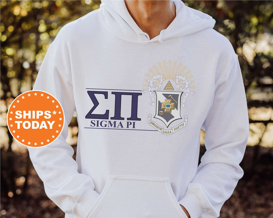 Sigma Pi Timeless Symbol Fraternity Sweatshirt | Sigma Pi Fraternity Crest Sweatshirt | College Crewneck | Fraternity Gift