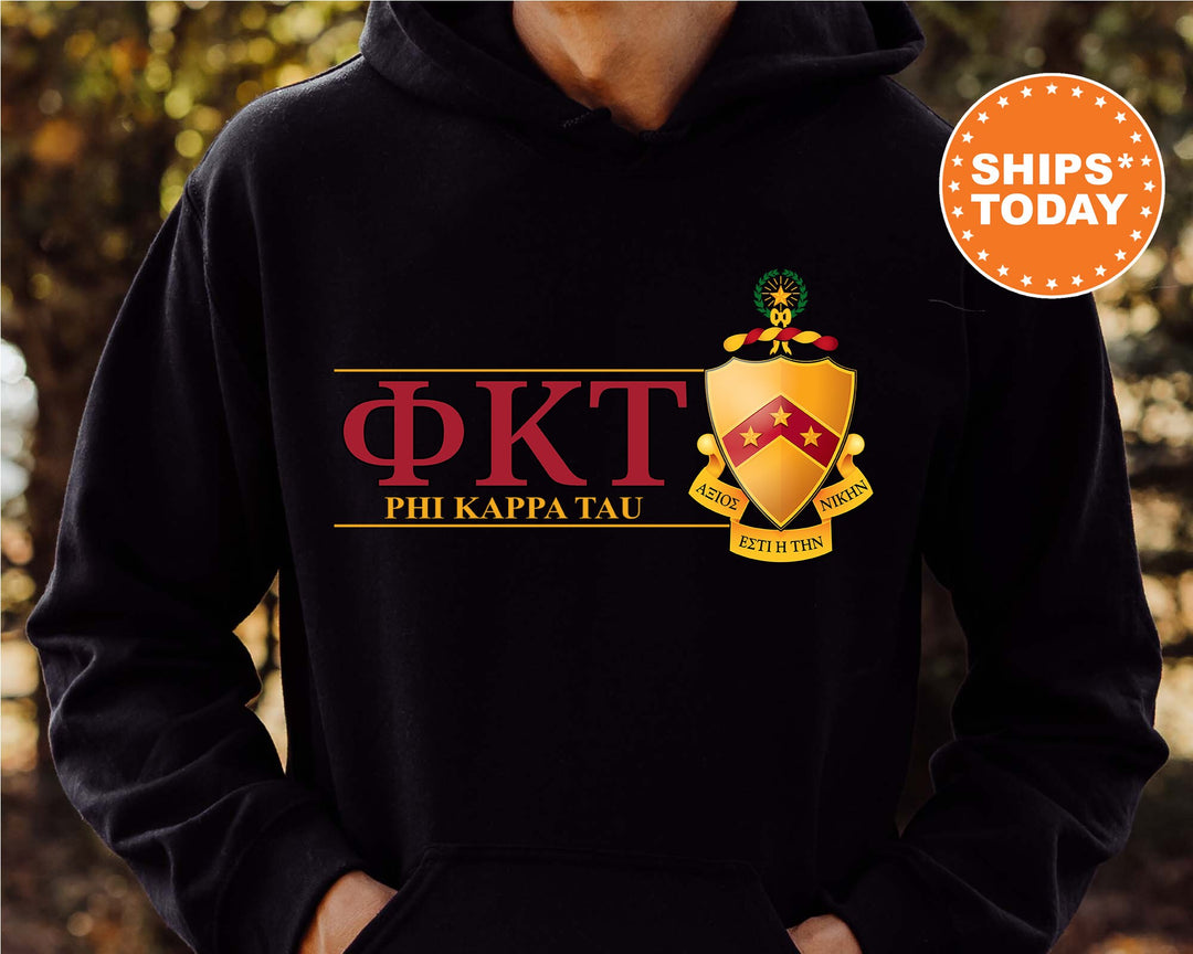 Phi Kappa Tau Timeless Symbol Fraternity Sweatshirt | Phi Tau Fraternity Crest Sweatshirt | College Crewneck | Fraternity Gift