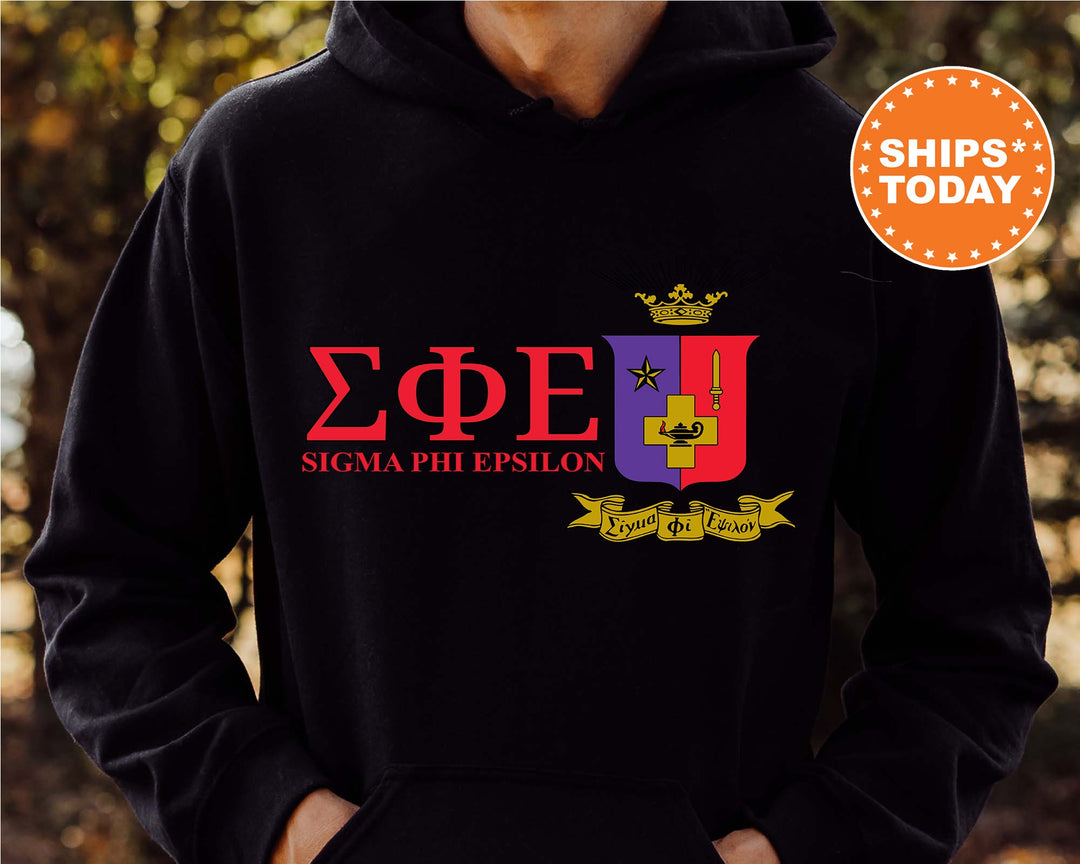 Sigma Phi Epsilon Timeless Symbol Fraternity Sweatshirt | SigEp Fraternity Crest Sweatshirt | College Crewneck | Fraternity Gift