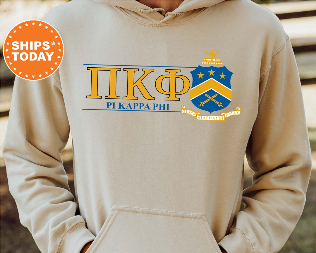 Pi Kappa Phi Timeless Symbol Fraternity Sweatshirt | Pi Kapp Fraternity Crest Sweatshirt | College Crewneck | Fraternity Gift