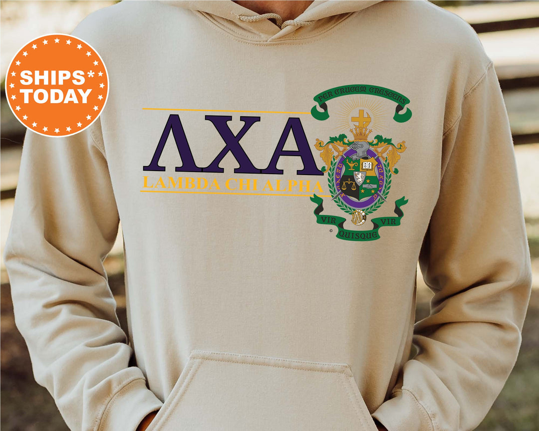 Lambda Chi Alpha Timeless Symbol Fraternity Sweatshirt | Lambda Chi Fraternity Crest Sweatshirt | College Apparel | Fraternity Gift _ 10054g