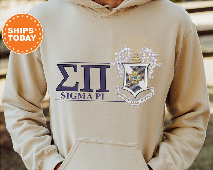 Sigma Pi Timeless Symbol Fraternity Sweatshirt | Sigma Pi Fraternity Crest Sweatshirt | College Crewneck | Fraternity Gift