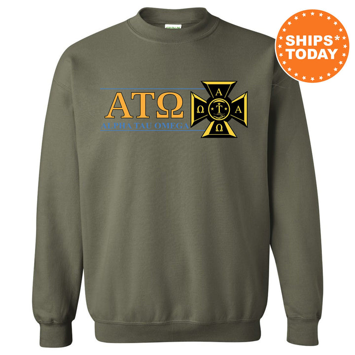 Alpha Tau Omega Timeless Symbol Fraternity Sweatshirt | ATO Fraternity Crest Sweatshirt | College Crewneck | Fraternity Gift