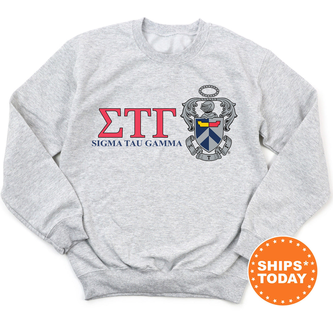 Sigma Tau Gamma Timeless Symbol Fraternity Sweatshirt | Sig Tau Fraternity Crest Sweatshirt | College Crewneck | Fraternity Gift