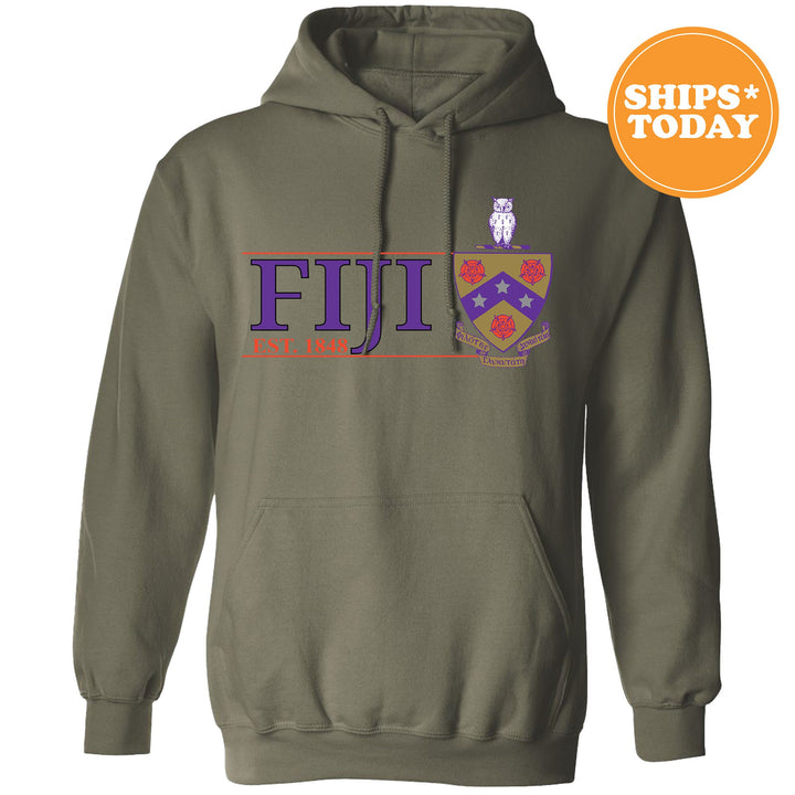 FIJI Timeless Symbol Fraternity Sweatshirt | Phi Gamma Delta Fraternity Crest Sweatshirt | College Crewneck | FIJI Fraternity Gift