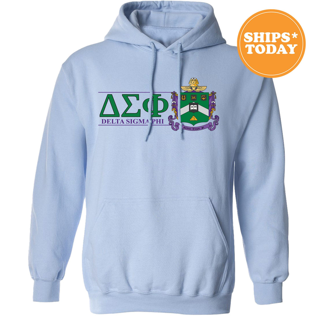 Delta Sigma Phi Timeless Symbol Fraternity Sweatshirt | Delta Sig Fraternity Crest Sweatshirt | College Crewneck | Fraternity Gift