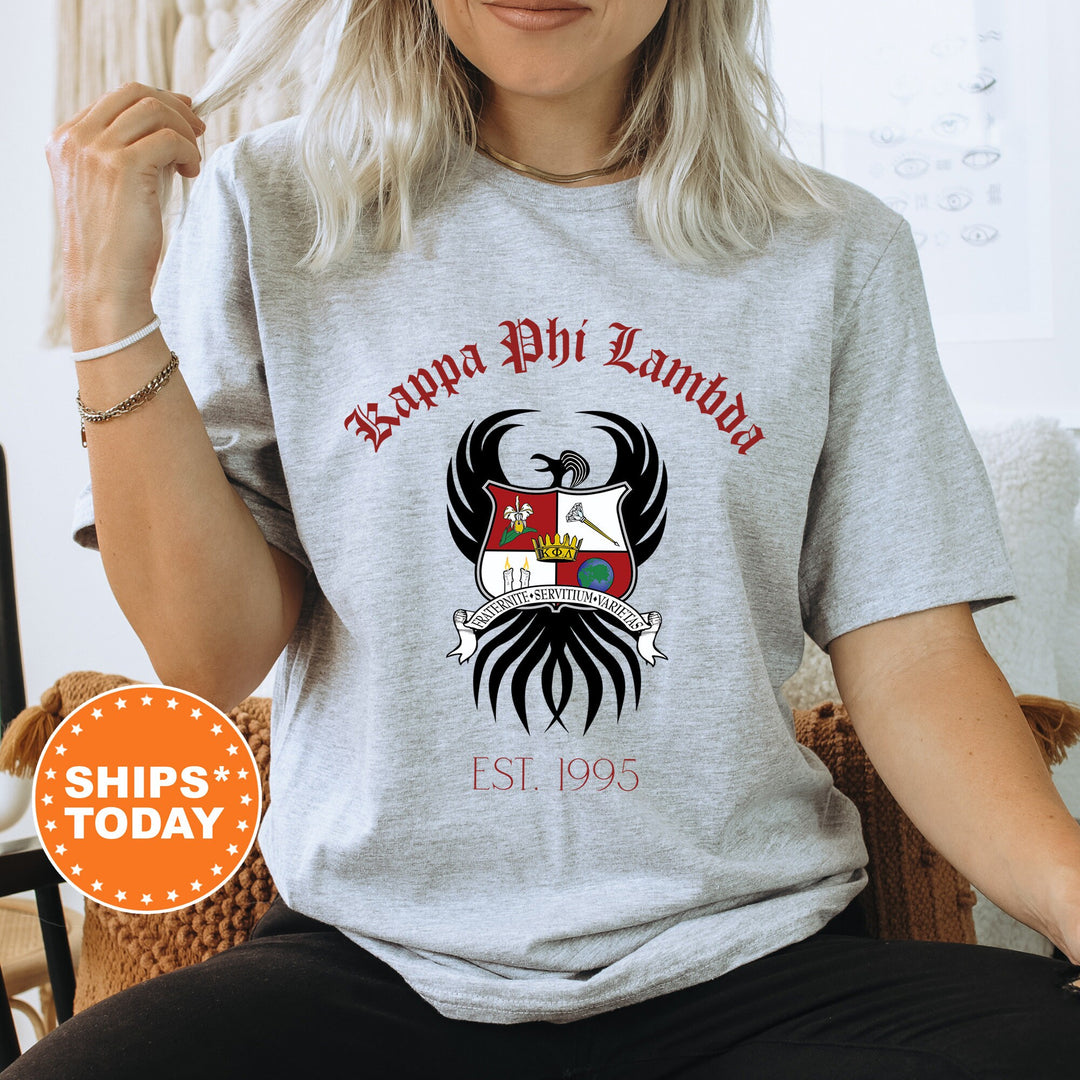 Kappa Phi Lambda Royal Crest Sorority T-Shirt | Kappas Shirt | KPL Comfort Colors Tee | Sorority Gift | Greek Life Shirt _ 14851g